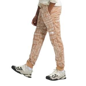 North Face NEW Boys Fleece Joggers Almond Butter Size Large/12 Spell out